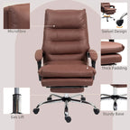 Fauteuil de bureau massant inclinable avec chauffage et vibrations | Microfibre | Blanc crème
