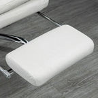 Fauteuil de bureau massant inclinable avec chauffage et vibrations | Microfibre | Blanc crème