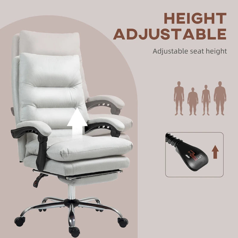 Vinsetto Microfibre Vibration Heated Reclining Massage Office Chair