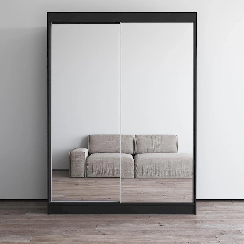 Copper Grove Parasol Modern Glossy Mirrored 2-door Wardrobe Armoire