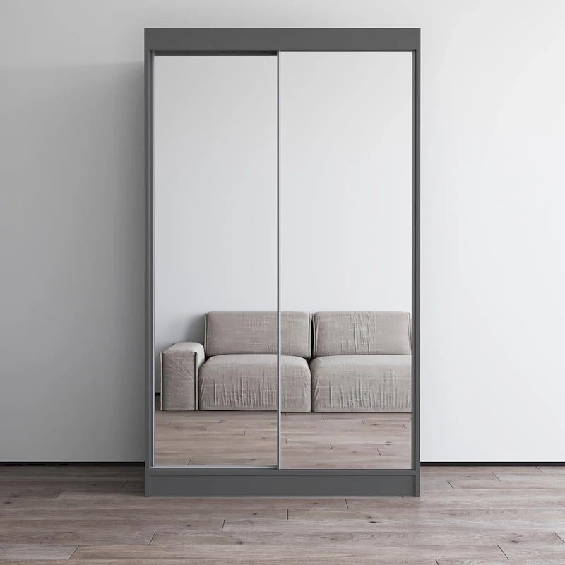 Copper Grove Parasol Modern Glossy Mirrored 2-door Wardrobe Armoire