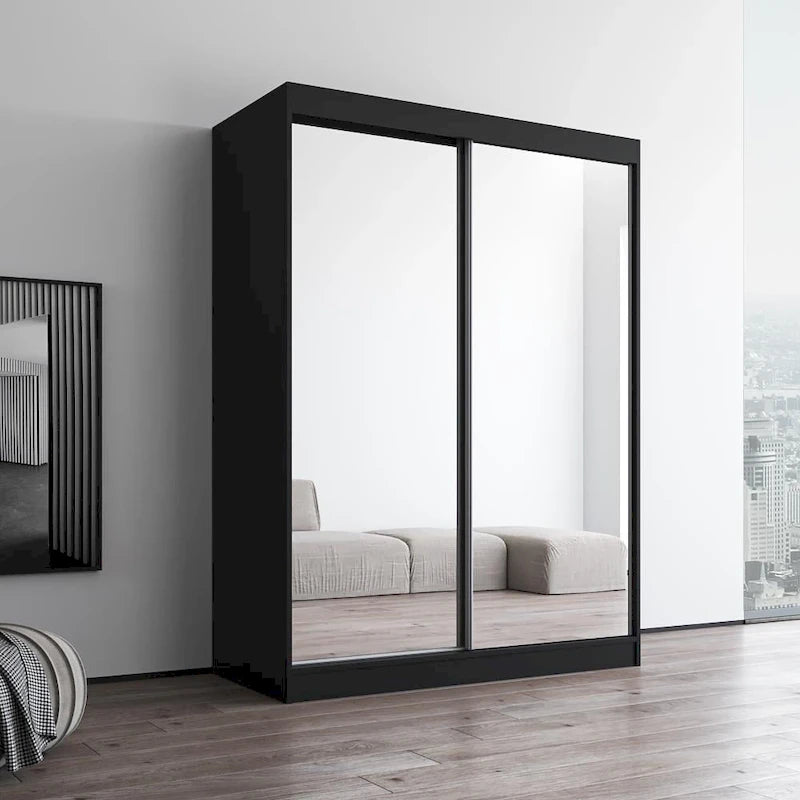 Copper Grove Parasol Modern Glossy Mirrored 2-door Wardrobe Armoire