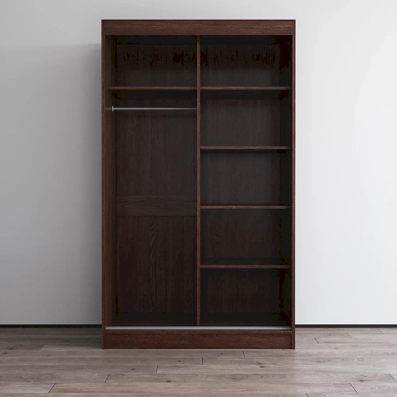 Copper Grove Parasol Modern Glossy Mirrored 2-door Wardrobe Armoire