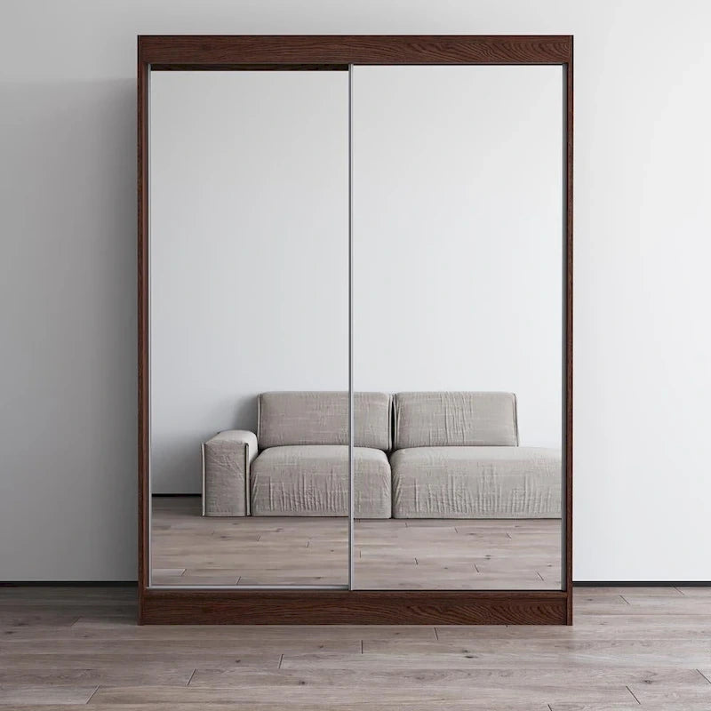 Copper Grove Parasol Modern Glossy Mirrored 2-door Wardrobe Armoire
