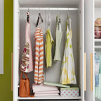 Armoire autoportante à double section avec étagères | Blanche