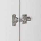 Armoire autoportante à double section avec étagères | Blanche