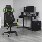 Chaise de jeu et de bureau style course avec accoudoirs réglables 4D | Dossier ergonomique en maille