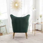 Fauteuil d'appoint en velours à dossier haut