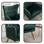 Fauteuil d'appoint en velours à dossier haut