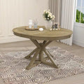 Extendable Round Dining Table with Butterfly Leaf
