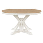 Table à manger ronde extensible avec allonge papillon