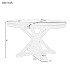 Table à manger ronde extensible avec allonge papillon