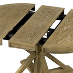 Table à manger ronde extensible avec allonge papillon
