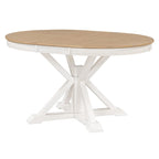 Table à manger ronde extensible avec allonge papillon