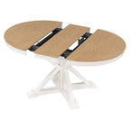 Table à manger ronde extensible avec allonge papillon