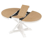 Table à manger ronde extensible avec allonge papillon