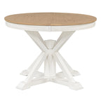 Table à manger ronde extensible avec allonge papillon