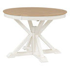 Table à manger ronde extensible avec allonge papillon