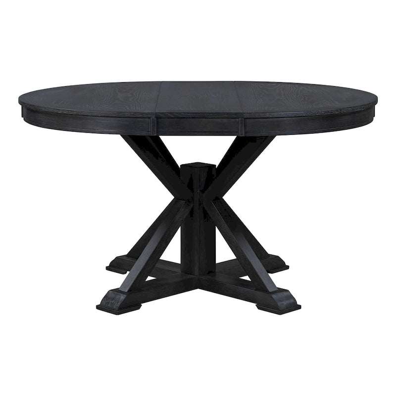 Extendable Round Dining Table with Butterfly Leaf