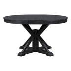 Table à manger ronde extensible avec allonge papillon