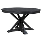 Table à manger ronde extensible avec allonge papillon
