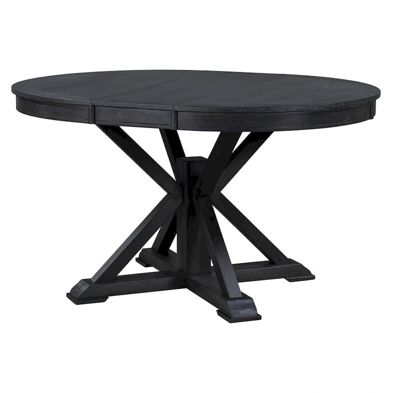 Extendable Round Dining Table with Butterfly Leaf