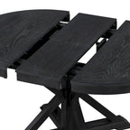 Table à manger ronde extensible avec allonge papillon