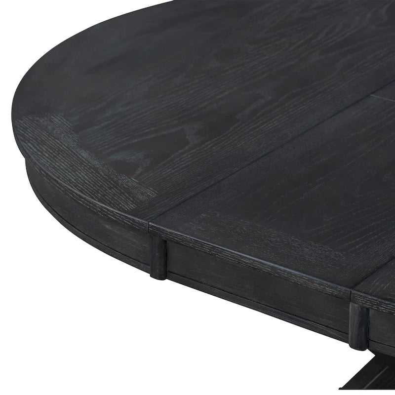 Extendable Round Dining Table with Butterfly Leaf