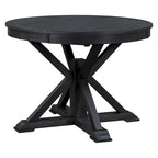 Table à manger ronde extensible avec allonge papillon