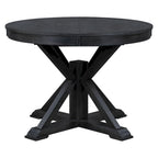 Table à manger ronde extensible avec allonge papillon