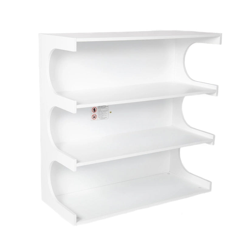 Multifunctional 4-Tier White Book Shelf & Coffee Table, Creative Furniture Floor Bookshelf, Minimalist Organizer Storage Shelves