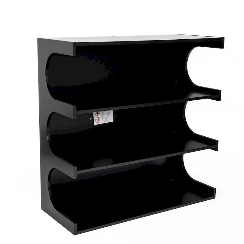 Multifunctional 4-Tier White Book Shelf & Coffee Table, Creative Furniture Floor Bookshelf, Minimalist Organizer Storage Shelves