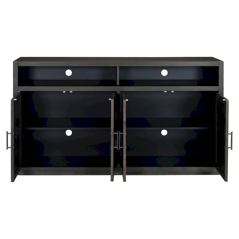4-Door Retro Sideboard with Adjustable Shelves