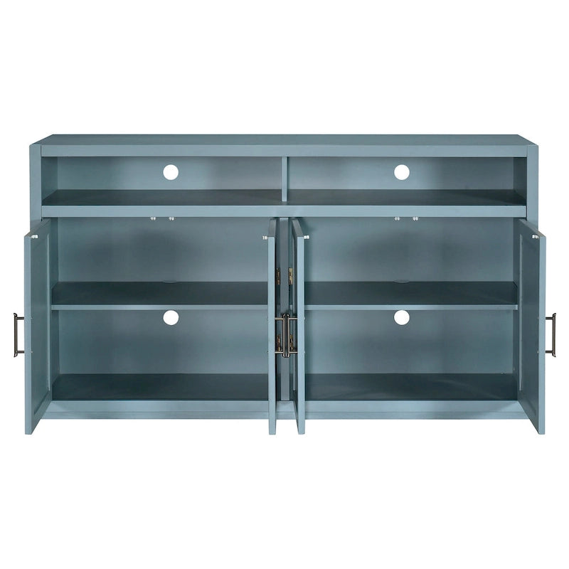 4-Door Retro Sideboard with Adjustable Shelves