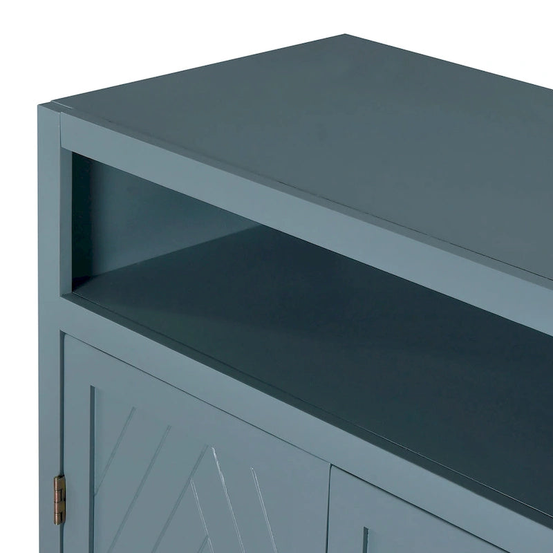 4-Door Retro Sideboard with Adjustable Shelves