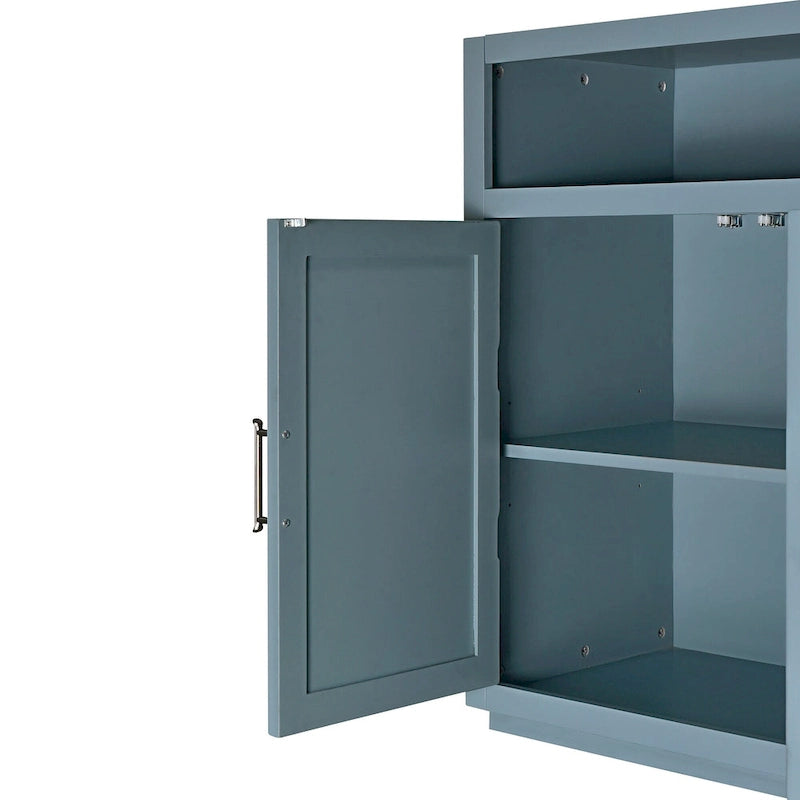 4-Door Retro Sideboard with Adjustable Shelves