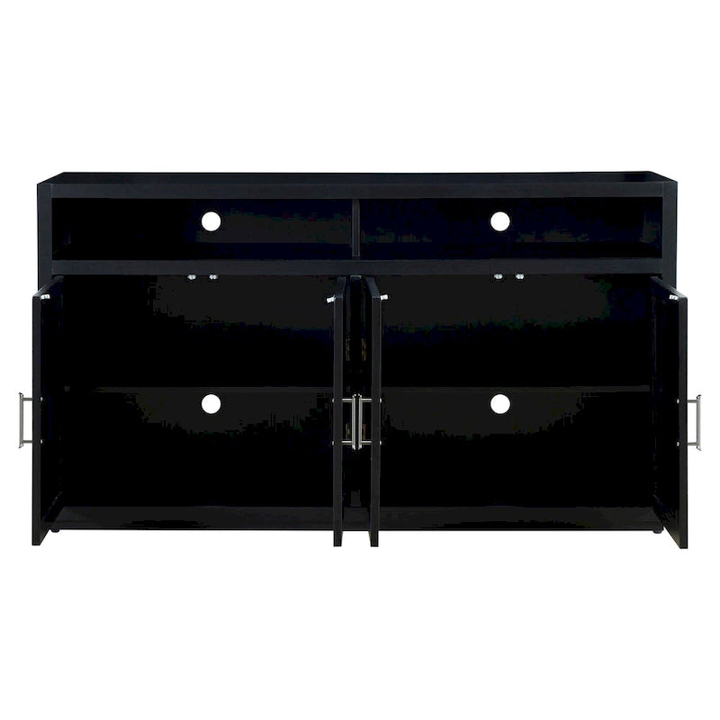 4-Door Retro Sideboard with Adjustable Shelves