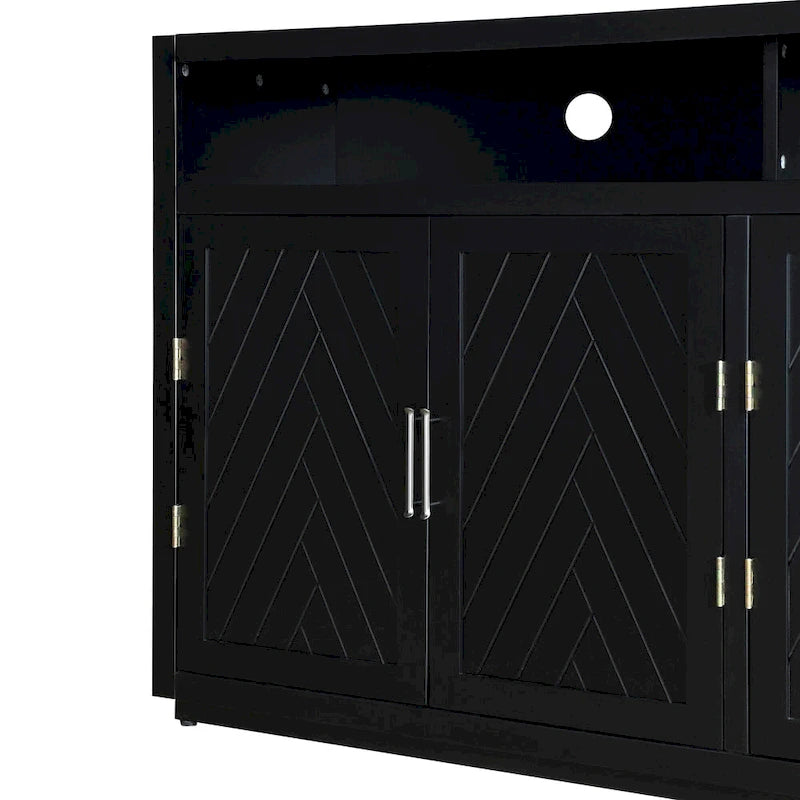 4-Door Retro Sideboard with Adjustable Shelves