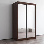 Armoire-penderie à 2 portes miroir avec finition brillante | 120 ou 150 cm de largeur