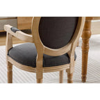 Ensemble de 2 fauteuils de salle à manger en tissu rembourré