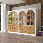 Ensemble de deux armoires Grand Closet d'inspiration vintage avec accents en métal
