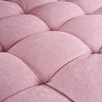 Canapé-lit Chenille avec dossier touffeté et 2 oreillers détachables pour le salon