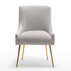 Lot de 8 chaises de salle à manger SEYNAR Modern Glam en velours, chaises capitonnées pour salon (sans table)