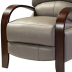 Ensemble de 2 fauteuils inclinables manuels en cuir véritable, inclinaison à 159°
