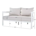 ModernLuxe Ensemble de canapé d'extérieur 4/5 pièces Meubles de conversation pour terrasse Groupe de sièges avec table basse, coussins résistant aux intempéries et cadre résistant à la rouille