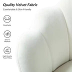 Fauteuil baril confortable avec pieds en métal doré, fauteuil d'appoint pour salon