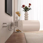 Meuble TV flottant en bois blanc avec rangement pour le salon