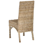 SAFAVIEH Karyl Chaise de salle à manger en osier naturel inachevé (lot de 2) - 18,5 x 18,5 x 38,1 - 19Lx19Px38H
