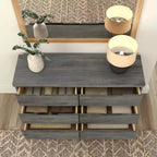Commode de ferme en bois massif à 6 tiroirs
