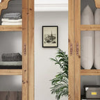 Ensemble de deux armoires Grand Closet d'inspiration vintage avec accents en métal